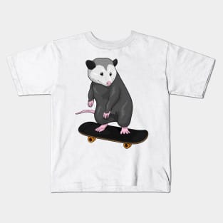 Opossum Skater Skateboard Kids T-Shirt